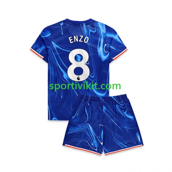 Completo da calcio Bambini Chelsea Enzo 8 Maglia Prima 2024-2025 Manica Corta