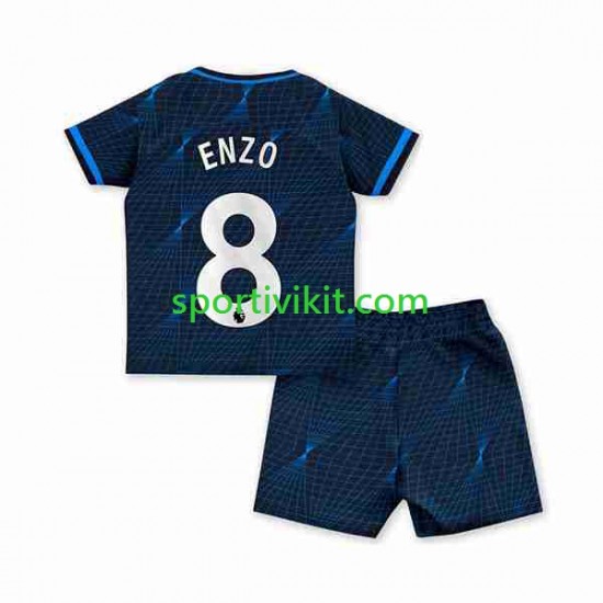 Completo da calcio Bambini Chelsea Enzo Fernandez 8 Maglia Seconda 2023-2024 Manica Corta Completo da calcio Bambini Chelsea Enzo Fernandez 8 Maglia Seconda 2023-2024 Manica Corta