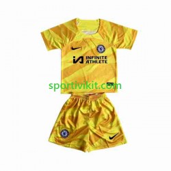 Completo da calcio Bambini Chelsea Portiere Maglia Prima 2023-2024 Manica Corta