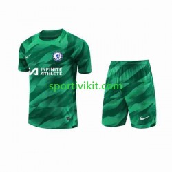 Completo da calcio Bambini Chelsea Portiere Maglia Terza 2023-2024 Manica Corta
