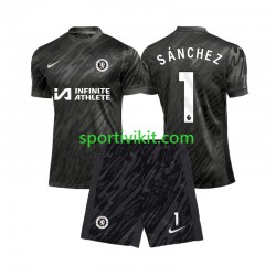 Completo da calcio Bambini Chelsea Portiere Robert Sanchez 1 Maglia Seconda 2024-2025 Manica Corta