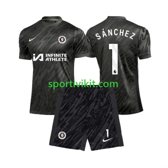 Completo da calcio Bambini Chelsea Portiere Robert Sanchez 1 Maglia Seconda 2024-2025 Manica Corta Completo da calcio Bambini Chelsea Portiere Robert Sanchez 1 Maglia Seconda 2024-2025 Manica Corta