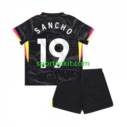 Completo da calcio Bambini Chelsea Jadon Sancho 19 Maglia Terza 2024-2025 Manica Corta