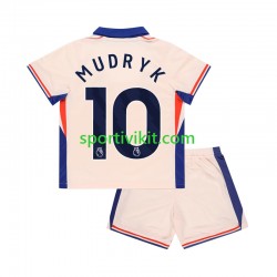 Completo da calcio Bambini Chelsea Mychajlo Mudryk 10 Maglia Seconda 2024-2025 Manica Corta