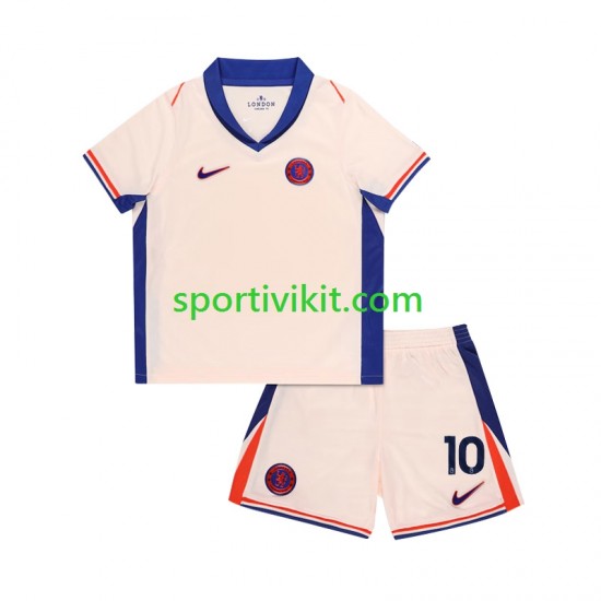 Completo da calcio Bambini Chelsea Mychajlo Mudryk 10 Maglia Seconda 2024-2025 Manica Corta