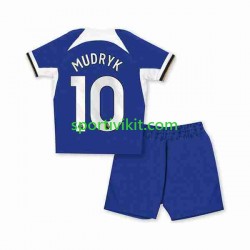 Completo da calcio Bambini Chelsea Mykhaylo Mudryk 10 Maglia Prima 2023-2024 Manica Corta