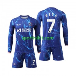 Completo da calcio Bambini Chelsea Neto 7 Maglia Prima 2024-2025 Manica Lunga