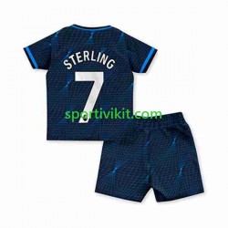 Completo da calcio Bambini Chelsea Raheem Sterling 7 Maglia Seconda 2023-2024 Manica Corta