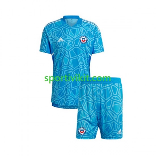 Completo da calcio Bambini Cile Portiere 2022 Maglia Prima Manica Corta