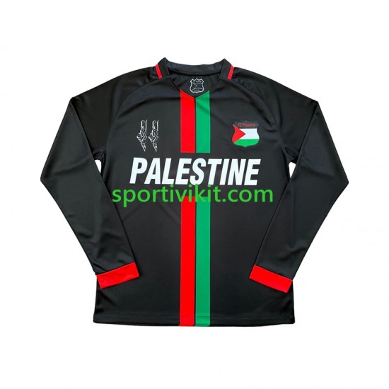 Club Deportivo Palestino Center Stripre Uomo Maglia Prima 2024-2025 Manica Lunga
