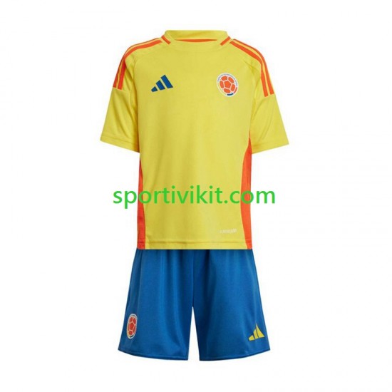 Completo da calcio Bambini Colombia Copa America Maglia Prima 2024 Manica Corta