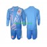 Completo da calcio Bambini Costa Rica Portiere Blu Maglia Prima 2024 Manica Lunga