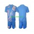 Completo da calcio Bambini Costa Rica Portiere Blu Maglia Prima 2024 Manica Corta
