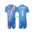 Completo da calcio Bambini Costa Rica Portiere Keylor Navas 1 Blu Maglia Prima 2024 Manica Corta