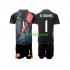 Completo da calcio Bambini Costa Rica Portiere Keylor Navas 1 Nero Maglia Terza 2024 Manica Corta