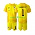 Completo da calcio Bambini Croazia Portiere Dominik Livakovic 1 Maglia Prima Coppa del Mondo 2022 Manica Corta