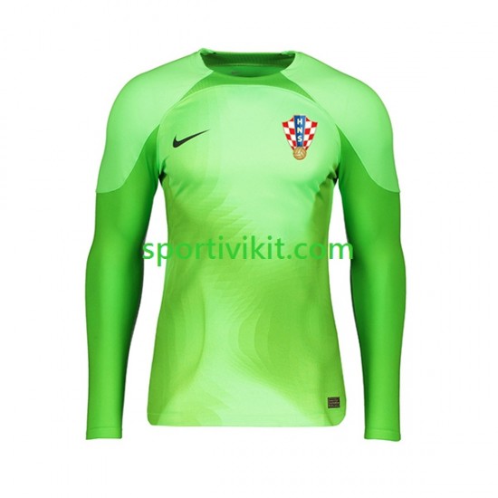 Croazia Portiere Uomo Maglia Seconda Coppa del Mondo 2022 Manica Lunga