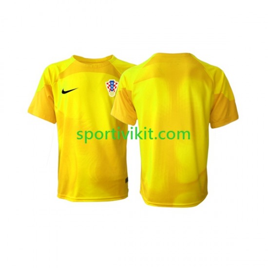 Croazia Portiere Uomo Maglia Prima Coppa del Mondo 2022 Manica Corta