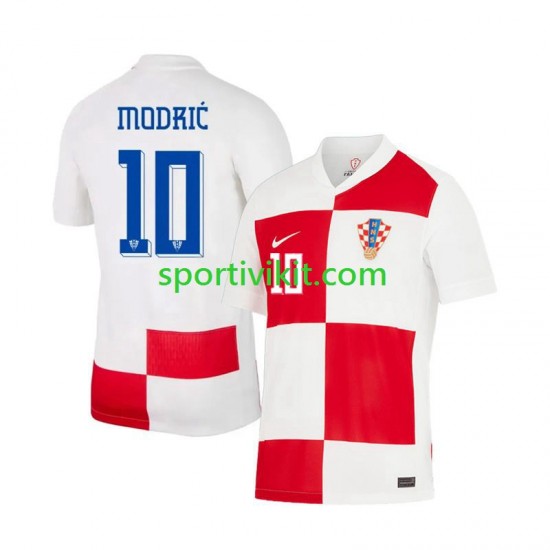 Croazia Modrić Luca 10 Uomo Maglia Prima Euro 2024 Manica Corta