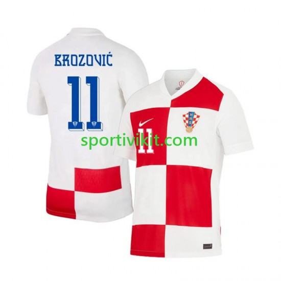 Croazia Marcelo Brozovic 11 Uomo Maglia Prima Euro 2024 Manica Corta