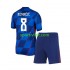Completo da calcio Bambini Croazia Mateo Kovacic 8 Maglia Seconda Euro 2024 Manica Corta