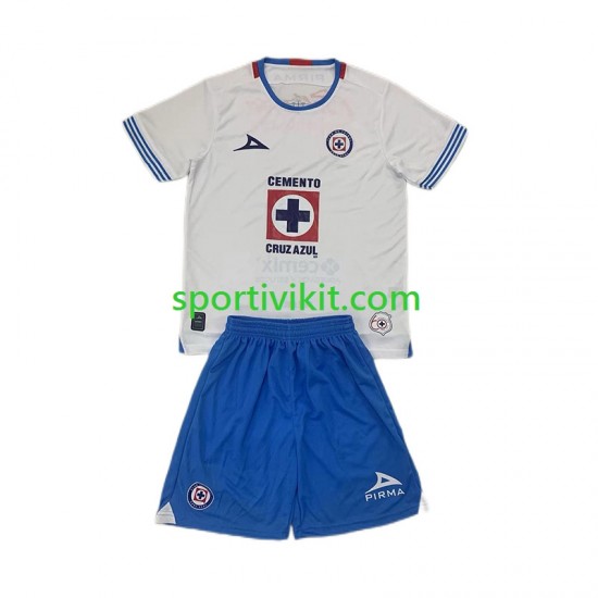 Completo da calcio Bambini Cruz Azul Maglia Seconda 2024-2025 Manica Corta Completo da calcio Bambini Cruz Azul Maglia Seconda 2024-2025 Manica Corta