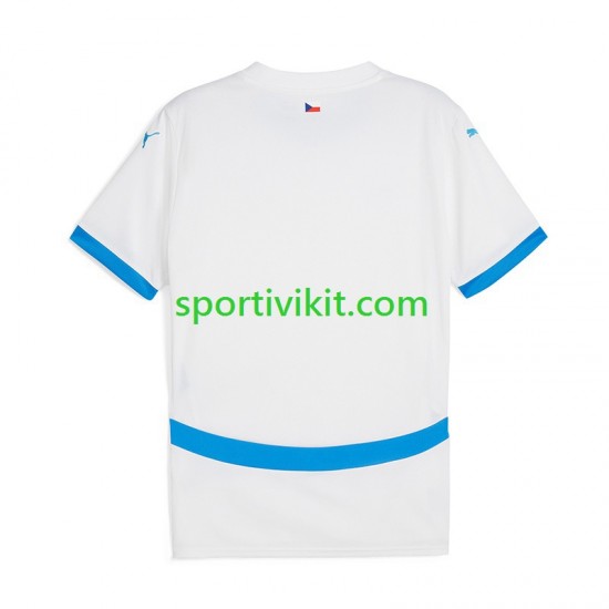 Repubblica Ceca Uomo Maglia Seconda Euro 2024 Manica Corta