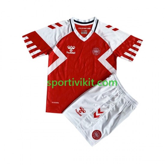 Completo da calcio Bambini Danimarca 2023 Maglia Prima Manica Corta Completo da calcio Bambini Danimarca 2023 Maglia Prima Manica Corta