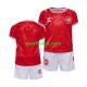 Completo da calcio Bambini Danimarca Maglia Prima Euro 2024 Manica Corta Completo da calcio Bambini Danimarca Maglia Prima Euro 2024 Manica Corta