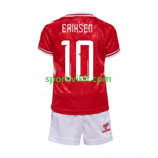 Completo da calcio Bambini Danimarca Eriksen 10 Maglia Prima Euro 2024 Manica Corta Completo da calcio Bambini Danimarca Eriksen 10 Maglia Prima Euro 2024 Manica Corta