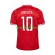 Danimarca Eriksen 10 Uomo Maglia Prima Euro 2024 Manica Corta