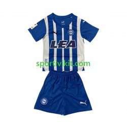 Completo da calcio Bambini Deportivo Alaves Maglia Prima 2023-2024 Manica Corta
