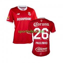 Deportivo Toluca Paulinho 26 Uomo Maglia Prima 2024-2025 Manica Corta