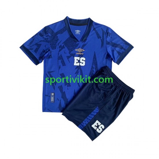 Completo da calcio Bambini EL Salvador 2023 Maglia Prima Manica Corta Completo da calcio Bambini EL Salvador 2023 Maglia Prima Manica Corta