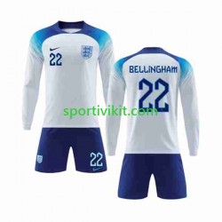 Completo da calcio Bambini Inghilterra Bellingham 22 Maglia Prima Coppa del Mondo 2022 Manica Lunga
