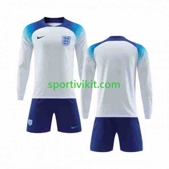 Completo da calcio Bambini Inghilterra Maglia Prima Coppa del Mondo 2022 Manica Lunga Completo da calcio Bambini Inghilterra Maglia Prima Coppa del Mondo 2022 Manica Lunga