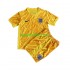 Completo da calcio Bambini Inghilterra Portiere Giallo Maglia Seconda Euro 2024 Manica Corta