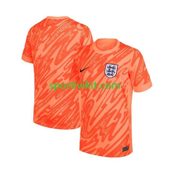 Inghilterra Portiere Arancia Uomo Maglia Prima Euro 2024 Manica Corta