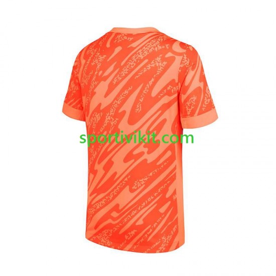 Inghilterra Portiere Arancia Uomo Maglia Prima Euro 2024 Manica Corta