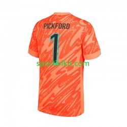 Inghilterra Portiere Pickford 1 Arancia Uomo Maglia Prima Euro 2024 Manica Corta