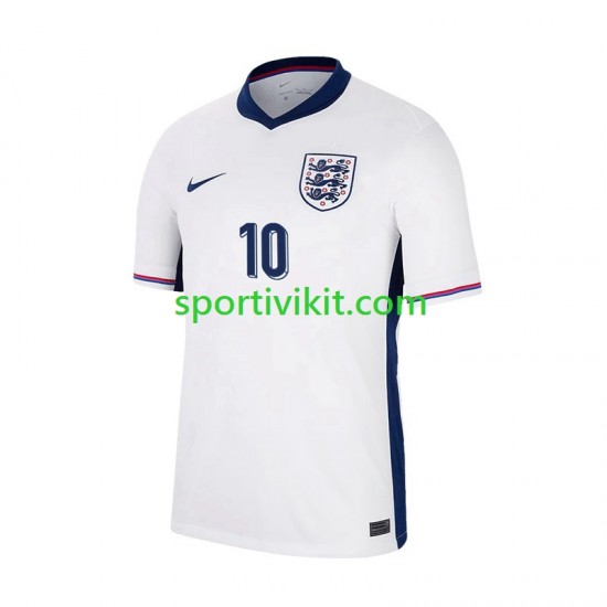 Inghilterra Jude Bellingham 10 Bianco Uomo Maglia Prima Euro 2024 Manica Corta