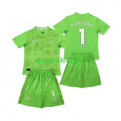 Completo da calcio Bambini Everton Portiere Pickford 1 Maglia Prima 2024-2025 Manica Corta