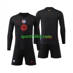 Completo da calcio Bambini FC Barcelona Maglia Seconda 2024-2025 Manica Lunga