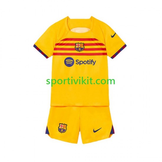 Completo da calcio Bambini FC Barcelona Maglia Quarto 2022-2023 Manica Corta