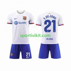 Completo da calcio Bambini FC Barcelona Frenkie de Jong 21 Maglia Seconda 2023-2024 Manica Corta