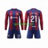 Completo da calcio Bambini FC Barcelona Frenkie de Jong 21 Maglia Prima 2023-2024 Manica Lunga