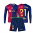 Completo da calcio Bambini FC Barcelona Frenkie de Jong 21 Maglia Prima 2024-2025 Manica Lunga