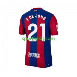 FC Barcelona Frenkie de Jong 21 Uomo Maglia Prima 2023-2024 Manica Corta
