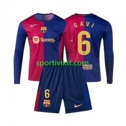 Completo da calcio Bambini FC Barcelona Gavi 6 Maglia Prima 2024-2025 Manica Lunga
