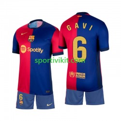 Completo da calcio Bambini FC Barcelona Gavi 6 Maglia Prima 2024-2025 Manica Corta